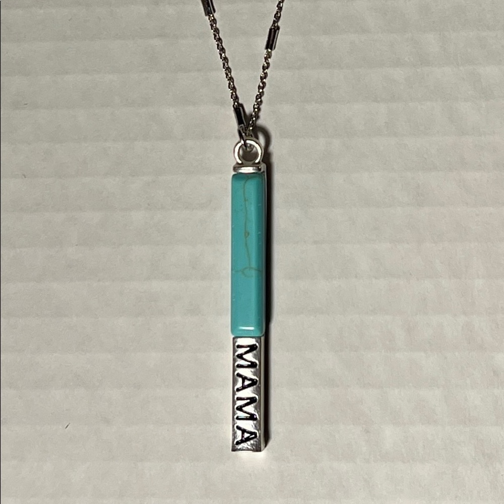 Mama Adjustable Natural Stone Necklace